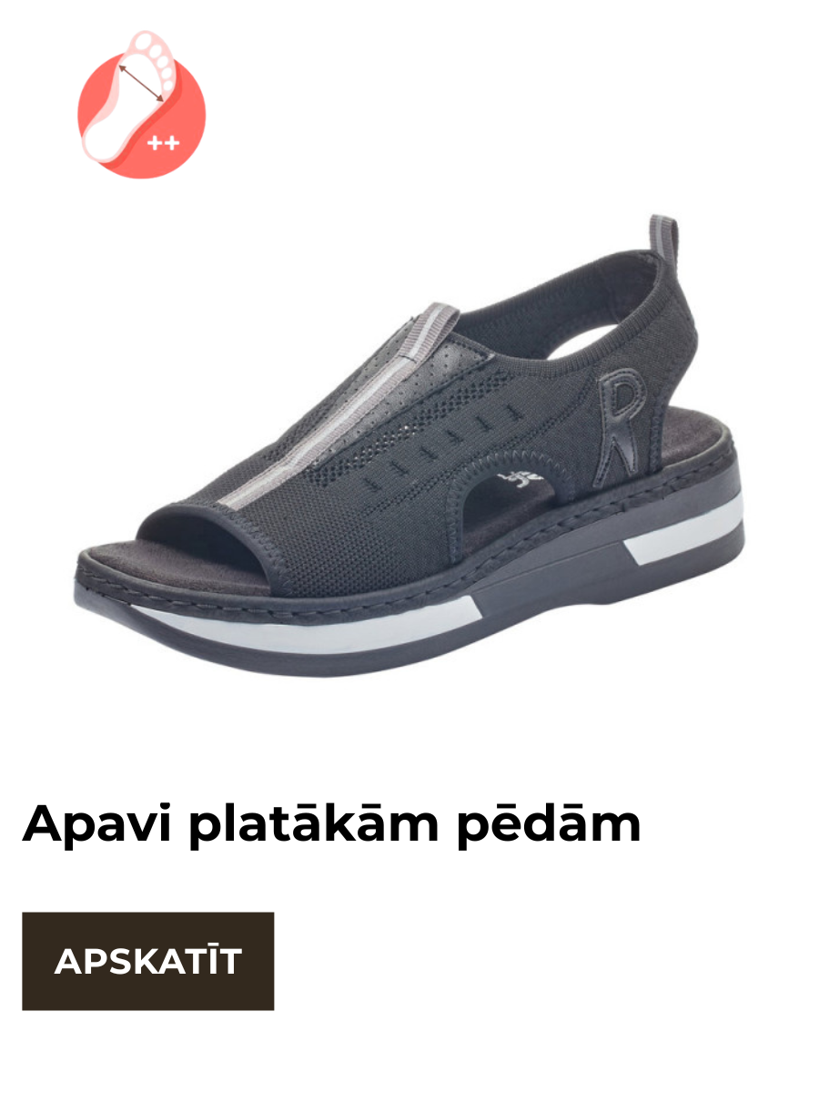 Apavi platākām pēdām!